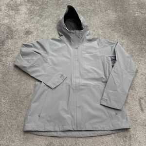 Marmot Essential Gore-Tex Waterproof Windbreaker Jacket Womens Large Gray Hoodie